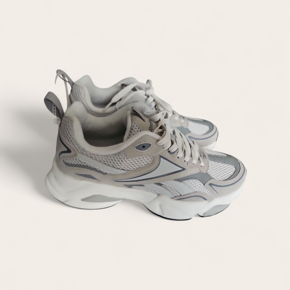 Reebok Man  Light Gray and White Sneakers